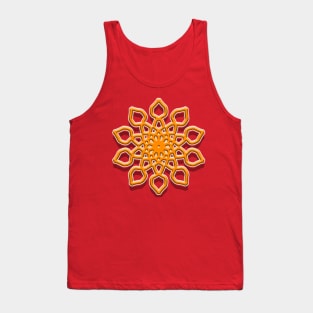 Orange Effects Mandala Tank Top